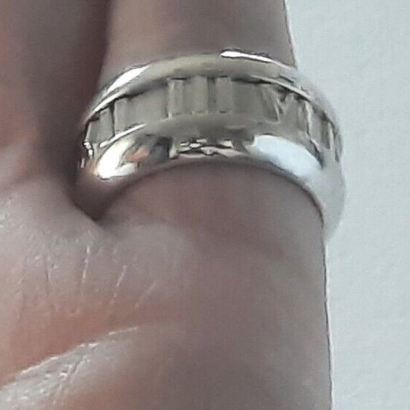 Tiffany & Co Vintage 2003 Atlas Ring in Sterling Silver Size 4.25 - Picture 2 of 8